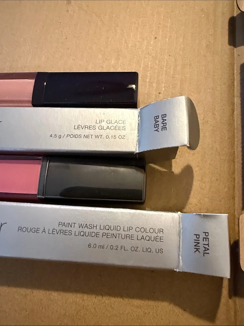 laura mercier Pink and Peach Lip Gloss Duo with Champagne Highlighter Stick